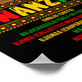 7 principes van Kwanzaa Celebration Pan African Bo Poster (Hoek)