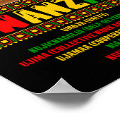 7 principes van Kwanzaa Celebration Pan African Bo Poster (Hoek)