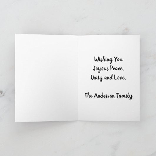 7 principes van Kwanzaa Feestdagen Kaart (Binnen)