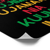 7 principes van Kwanzaa Happy Kwanzaa African Cand Poster (Hoek)
