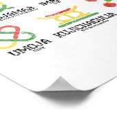 7 principes van Kwanzaa Nguzo Afro-Amerikaanse Hol Poster (Hoek)