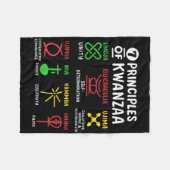 7 Principles Of Kwanzaa Black African American Men Fleece Deken (Voorkant (Horizontaal))