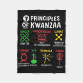 7 Principles Of Kwanzaa Black African American Men Fleece Deken (Voorkant)