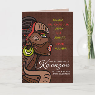 7 Principles of Kwanzaa Greeting Card Kaart