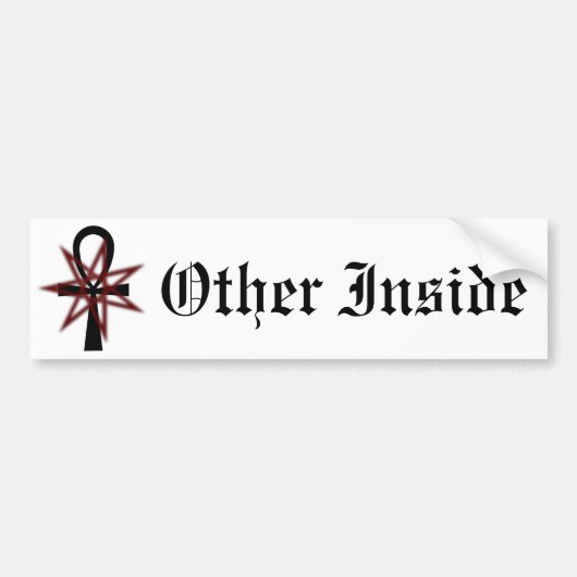 7 Puntenster met Ankh Bumpersticker (Voorkant)