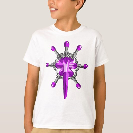 7 Purple Magic Sword Kids T-Shirt (Voorkant)