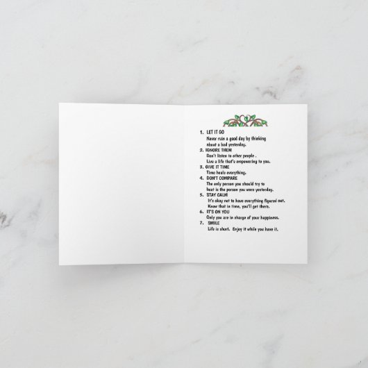 7 Regels van het leven Kaart (Binnen)