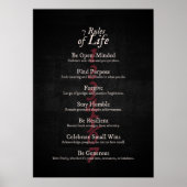 7 Regels van het leven Poster (Voorkant)