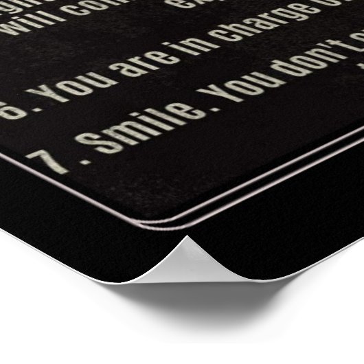 7 regels van het leven, print, waarde poster papie (Hoek)