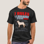 7 Regels voor labrador Retriever Dog mama T-shirt (Voorkant)