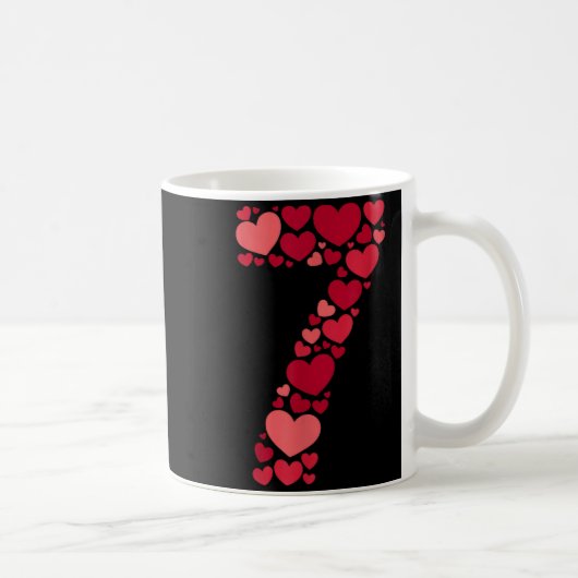 7 Romantic 67 Heart Pattern Valentine Love Trend 6 Koffiemok (Rechts)
