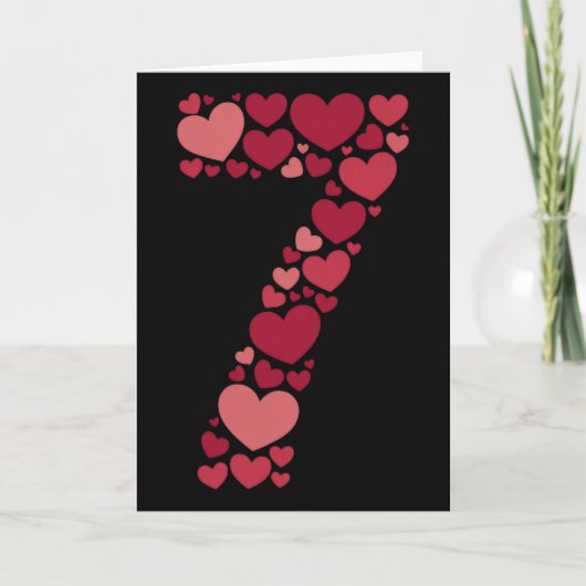 7 Romantisch 67 Hart Patroon Valentijnsdag Liefde Kaart (Voorkant)