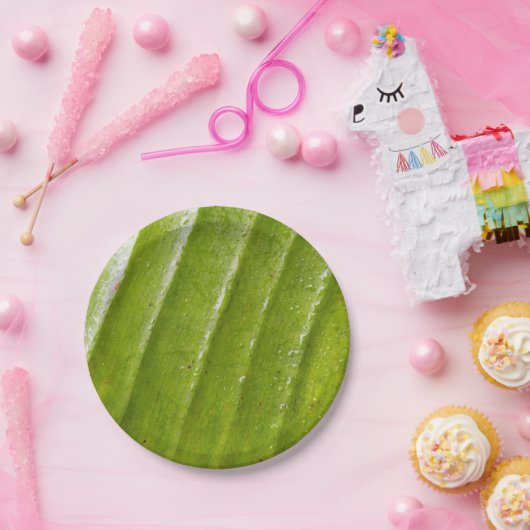 7"Rond Document Bord met Zuiver Bananenblad (Feest)