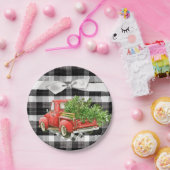 7"Rond Document Bord XMAS-Vrachtwagen Kerstmisbuff (Feest)