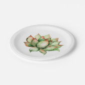 7" Rond Papier Bord Boho Cacti Cactus Succulent B (Gekanteld)