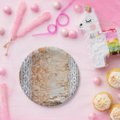 7" Rond Papier Bord land schuur hout kant trim E (Feest)