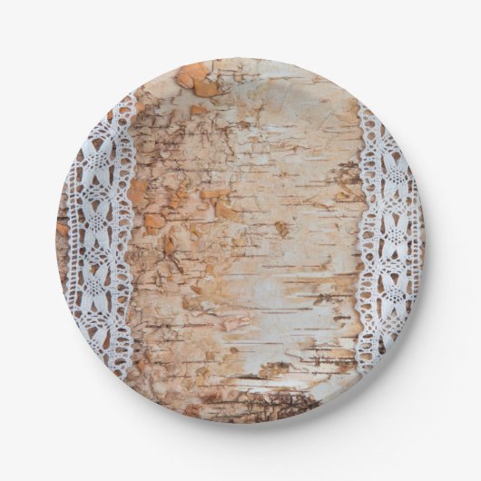 7" Rond Papier Bord land schuur hout kant trim E (Voorkant)