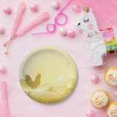 7" Rond papier Bord Sunny Morning Boerderij Countr (Feest)