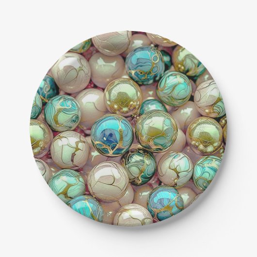 7" Round Paper Plate Papieren Bordje (Voorkant)