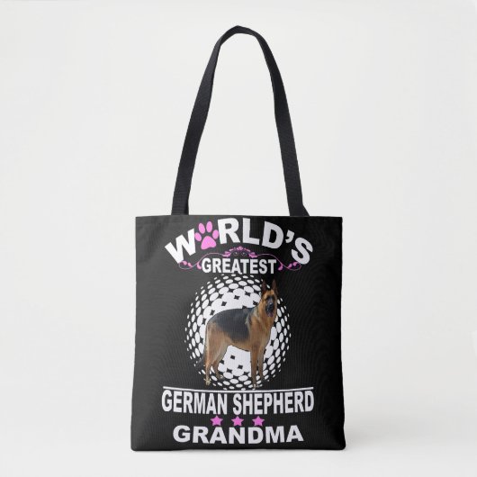 7 's Werelds grootste Duitse herder oma Tote Bag (Voorkant)