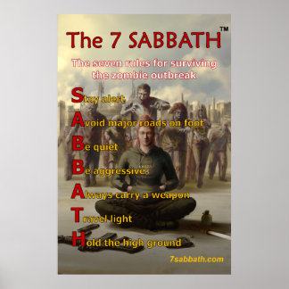7 SABBTH Zombie Survival Poster