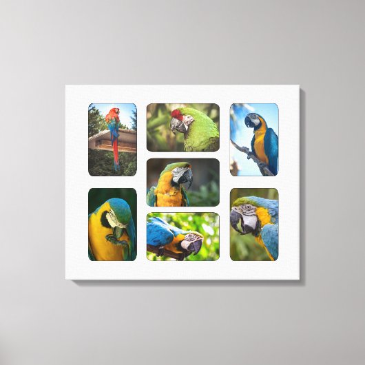 7 Sjabloon Foto installagram Familie Memories Canvas Afdruk (Voorkant)