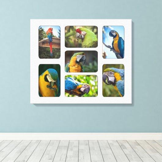 7 Sjabloon Foto installagram Familie Memories Canvas Afdruk (Insitu (Houten vloer))