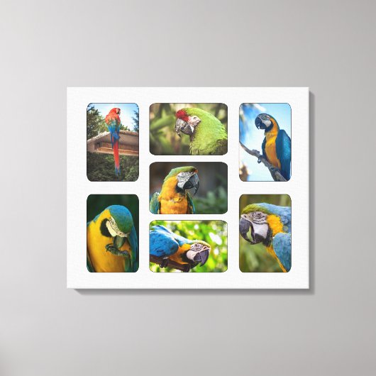 7 Sjabloon Foto installagram Familie Memories Canvas Afdruk (Voorkant)