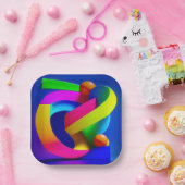 7" Square Paper Plate Papieren Bordje (Feest)