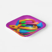 7" Square Paper Plate Papieren Bordje (Gebogen)