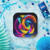 7" Square Paper Plate Papieren Bordje (Feest)