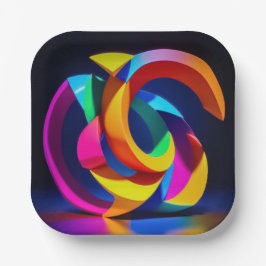 7" Square Paper Plate Papieren Bordje