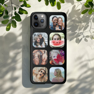 7 Square Photo Collage Black Sjabloon iPhone Case 11Pro Max Hoesje