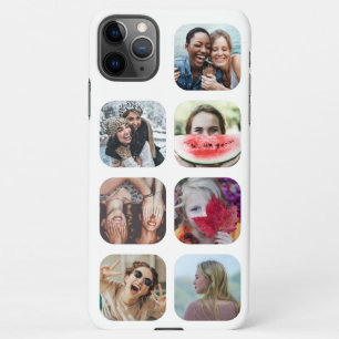 7 Square Photo Collage White Sjabloon iPhone 11Pro Max Hoesje