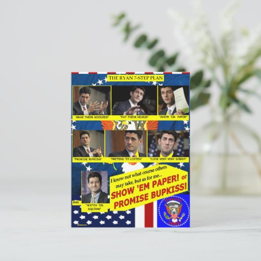 7 STAPPEN - Briefkaart (Staand voorkant)