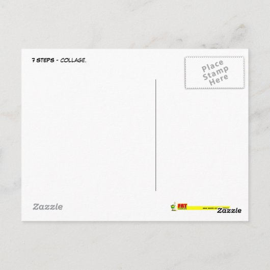 7 STAPPEN - Briefkaart (Achterkant)