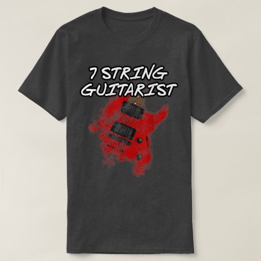 7 String Guitarist, Etended Range Guitar, Musician T-shirt (Design voorkant)