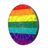 7-Stripe Rainbow Pride Flag   Dartbord (Voorkant Rechts)