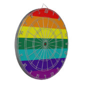 7-Stripe Rainbow Pride Flag   Dartbord (Voorkant Links)