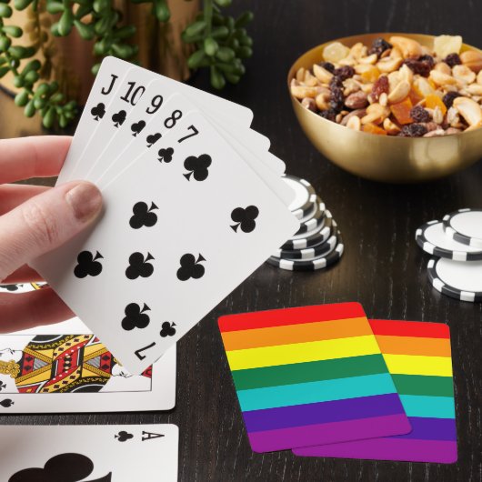 7-Stripe Rainbow Pride Flag  Pokerkaarten (Insitu)