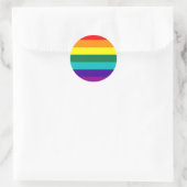 7-Stripe Rainbow Pride Flag  Ronde Sticker (Tas)