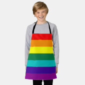 7-Stripe Rainbow Pride Flag  Schort (Gedragen)