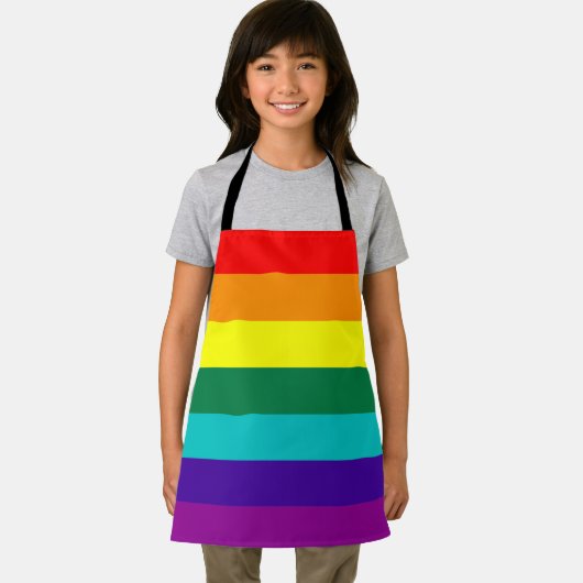 7-Stripe Rainbow Pride Flag  Schort (Insitu)