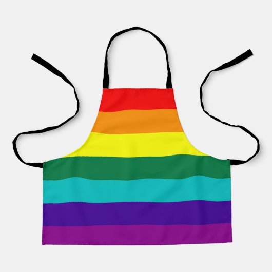 7-Stripe Rainbow Pride Flag  Schort (Voorkant)