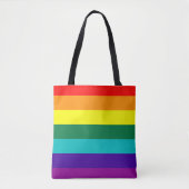 7-Stripe Rainbow Pride Flag  Tote Bag (Voorkant)