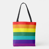 7-Stripe Rainbow Pride Flag  Tote Bag (Achterkant)