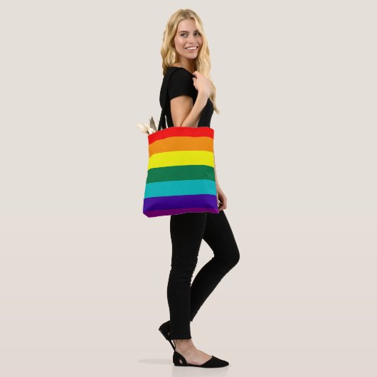 7-Stripe Rainbow Pride Flag  Tote Bag (Op model)