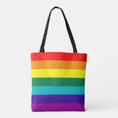 7-Stripe regenboogvlag  Tote Bag (Achterkant)