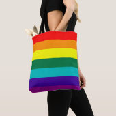 7-Stripe regenboogvlag  Tote Bag (Dichtbij)