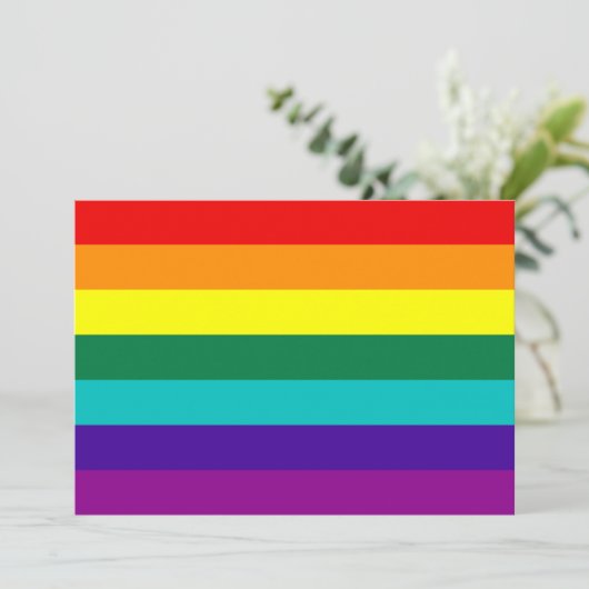 7 Stripes Rainbow Gay Pride Flag (Staand voorkant)